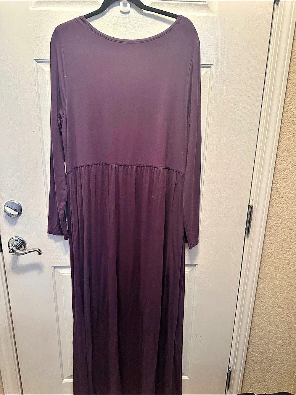 Soft Surroundings Long Sleeve Maxi Dress in Purple Size Large